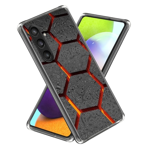 Deco Samsung Galaxy S24 deksel - Mørk Geometrisk