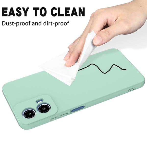 Matt flytende silikondeksel for Motorola Moto G34 - Grønn