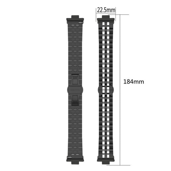 Xiaomi Redmi Watch 4 / Smart Band 8 Pro rustfritt stål klokkerem Stilig erstatningsarmbånd - Sølv + Svart + Svart