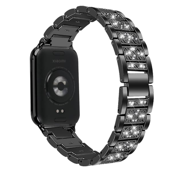 Xiaomi Smart Band 8 Pro S-formet rhinestone sinklegert klokkerem - Svart Xiaomi Smart Band 8 Pro S-formet rhinestone sinklegert klokkerem - Svart