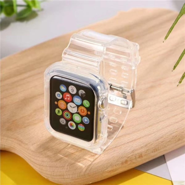 Apple Watch Series 5 / 4 44 mm klokkebånd i gjennomsiktig silikon