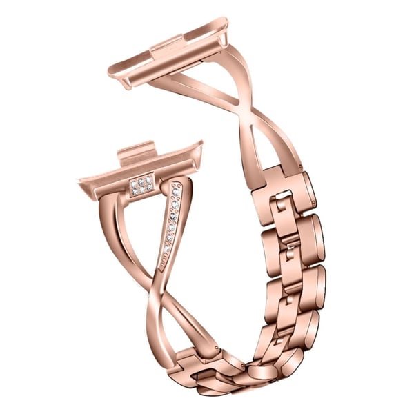 Xiaomi Smart Band 8 Pro sinklegering Rhinestone Decor Watch Strap - Rose Gull