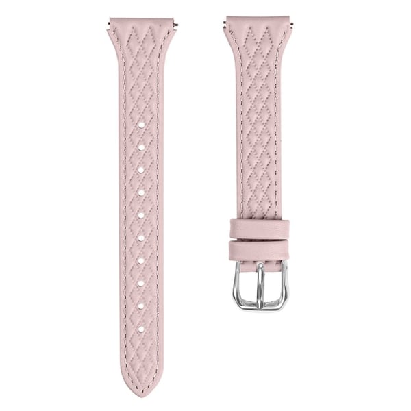 LG Watch Sport erstatningsarmbånd Rhombus-printet klokkerem i ekte kuskinn - Rosa