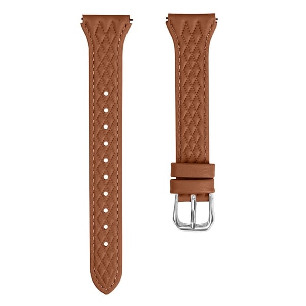 Klokkerem Huami Amazfit Cheetah Pro Rhombus Imprinted Genuine Cow Leather Band - Brun