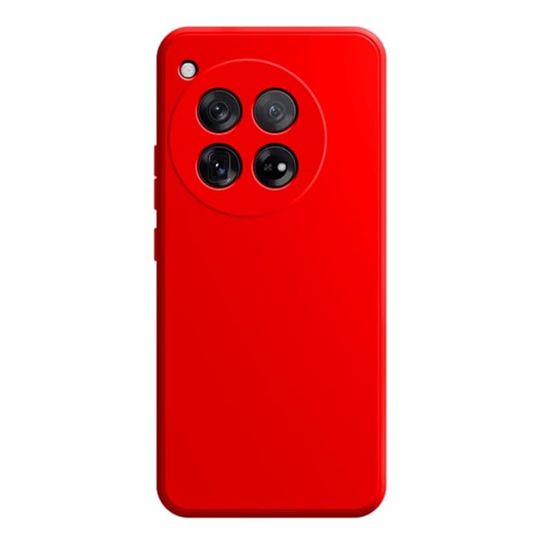 Mikrofiberforet blødt gummi OnePlus 12 cover - Rød