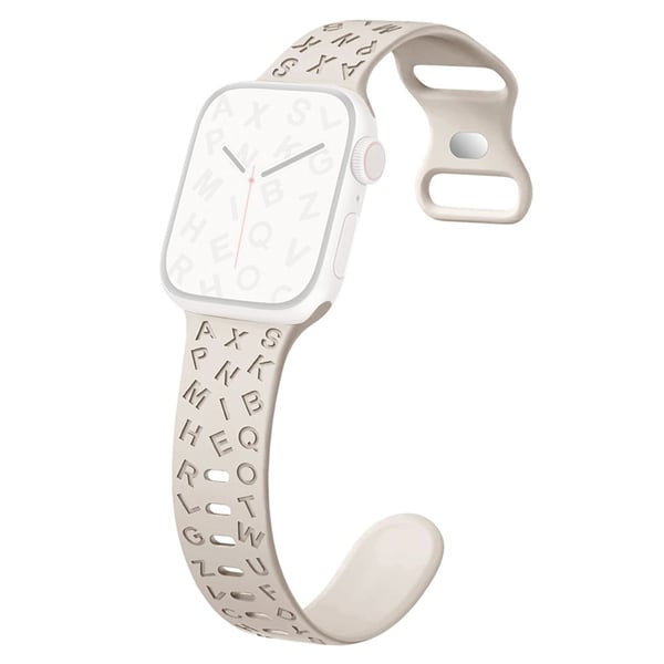 Apple Watch Series 41mm - 40mm - 38mm Universal silikonarmbånd med sommerfuglspenne - Stjernelys