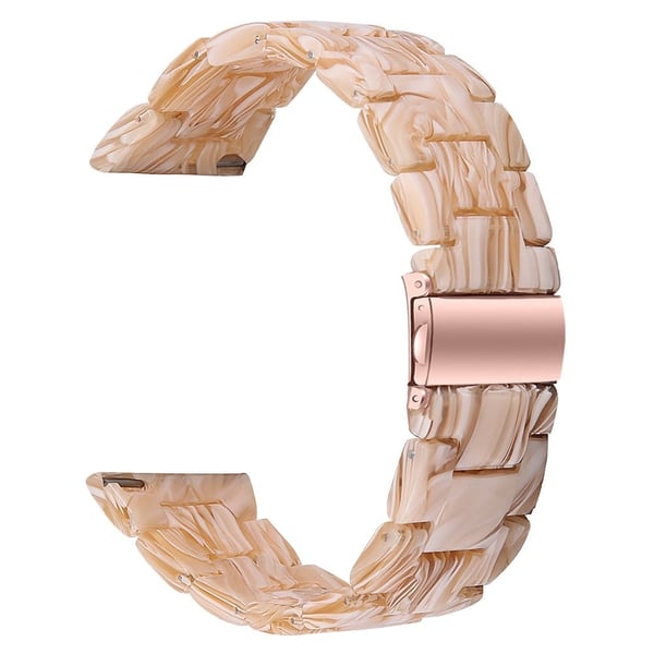 Resin Band Popglory Smart Watch Replacement Strap - Silke Hvit