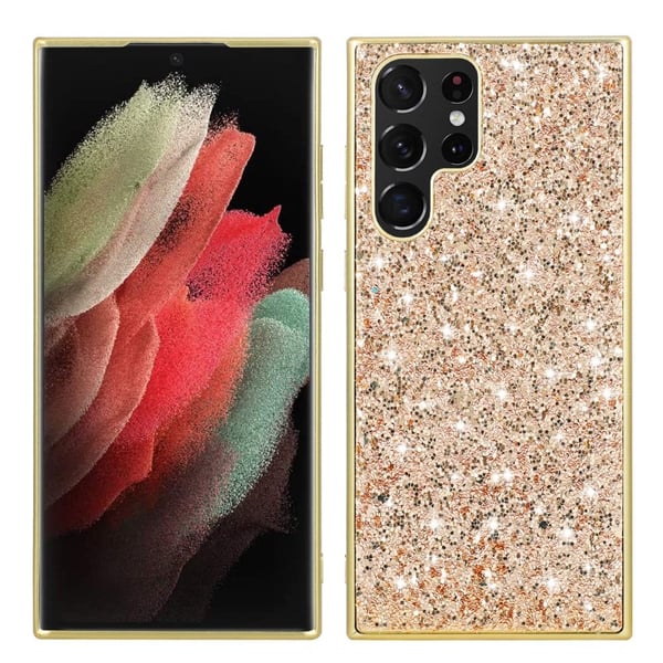 Glitter Samsung Galaxy S24 Ultra cover - Guld