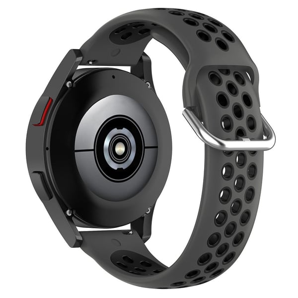 KALEBOL KLB-SSGJ-001 Samsung Galaxy Watch6 Classic 47 mm 43 mm silikonarmbånd 20 mm med to farger - Kullsvart + Svart