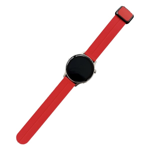 Samsung Gear S3 Classic / Garmin Vivoactive 4 magnetisk silikonarmbånd 22 mm - Rød