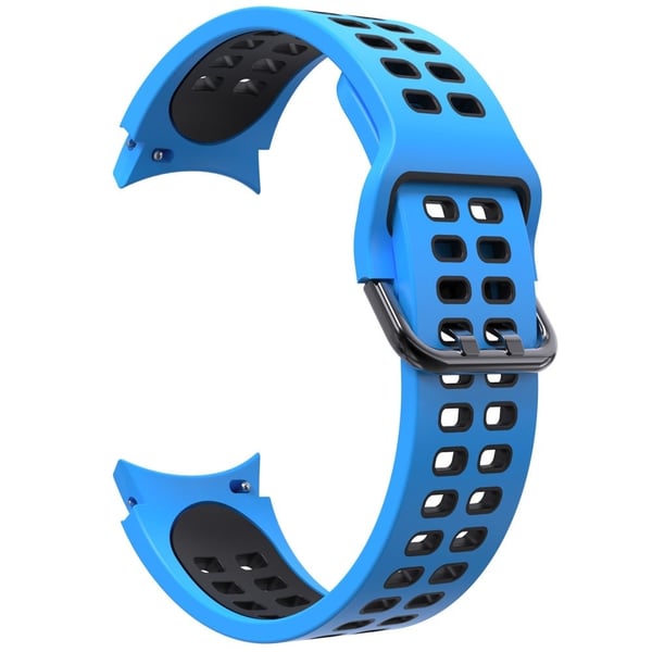KALEBOL KLB-SSGJ-001 Samsung Galaxy Watch4 / Watch 5 / Watch6 Silikonklokkebånd Myk reim - Himmelblå + Svart