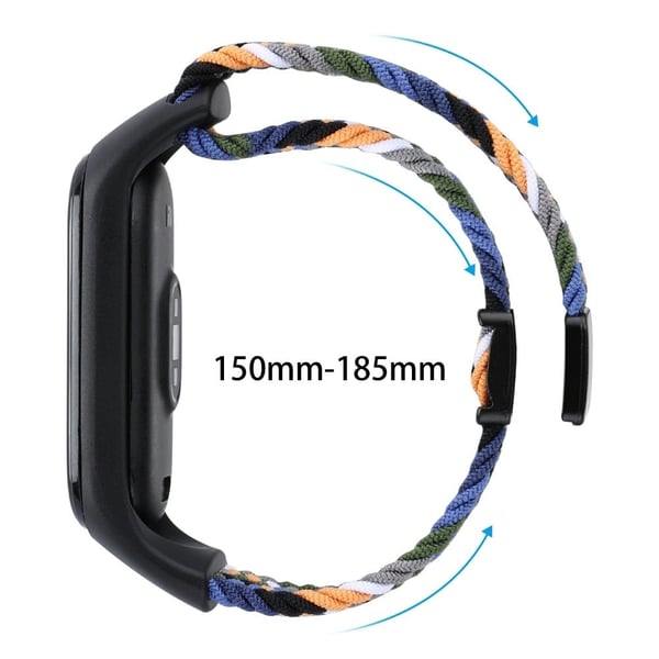 Magnetisk flettet nylonrem Xiaomi Smart Band 8 Erstatningsklokkebånd - Rød / Svart