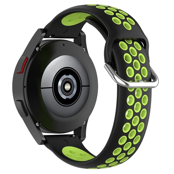 KALEBOL KLB-SSGJ-001 Samsung Galaxy Watch6 Classic 47mm 43mm silikoni ranneke 20mm kaksivärinen - Musta + Lime