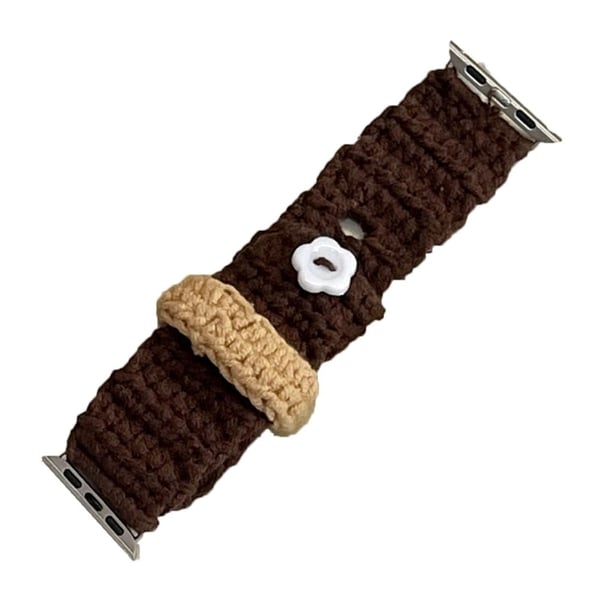 Apple Watch Series 41mm - 40mm - 38mm Universal Velvet Cotton -kellonauha - Ruskea