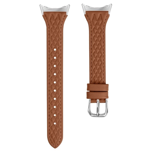 Google Pixel Watch / Watch 2 Klokkerem med topplag av kuskinn - Brun