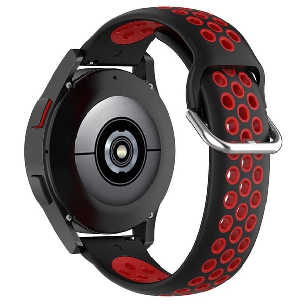 KALEBOL KLB-SSGJ-001 Samsung Galaxy Watch6 Classic 47mm 43mm silikoni ranneke 20mm kaksivärinen - Musta + Punainen
