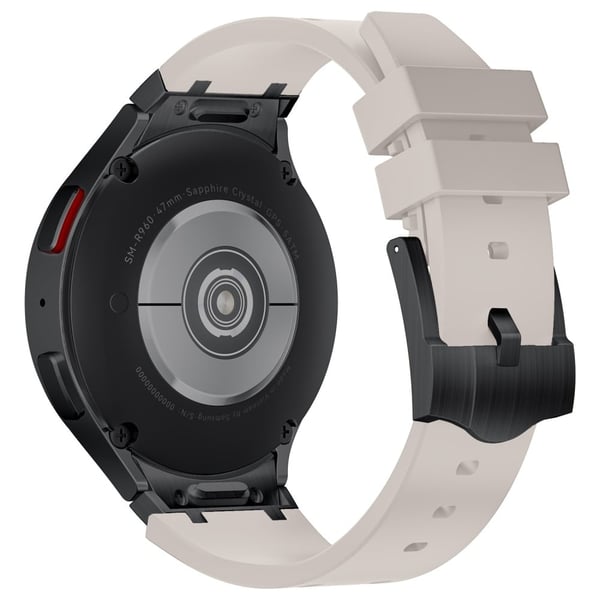 Samsung Galaxy Watch4 / Watch 5 / Watch6 Klokkerem AP Silikonbånd Vanntett - Svart Spenne + Stjernelys
