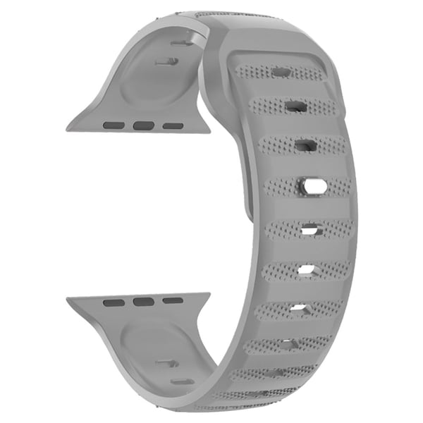 Apple Watch Series 49mm - 45mm - 44mm - 42mm Universal Fluororubber Watch Band - Grå