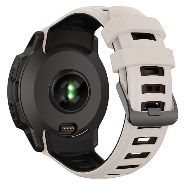 Garmin Instinct 2X Silikonklokkeremmer med to farger - Hvit + Svart