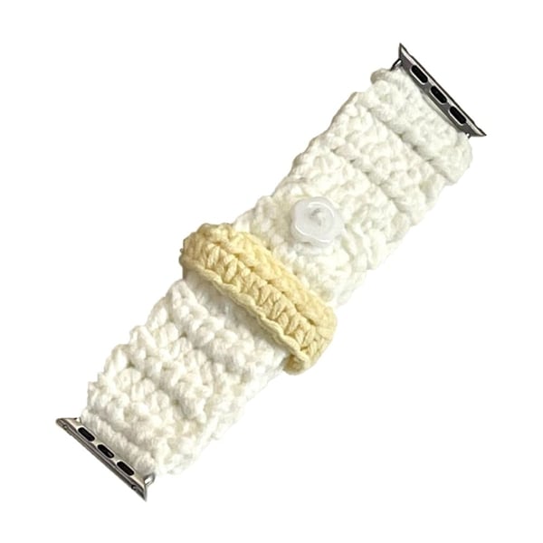 Apple Watch Series 49mm - 45mm - 44mm - 42mm Universal Strikkearmbånd - Beige