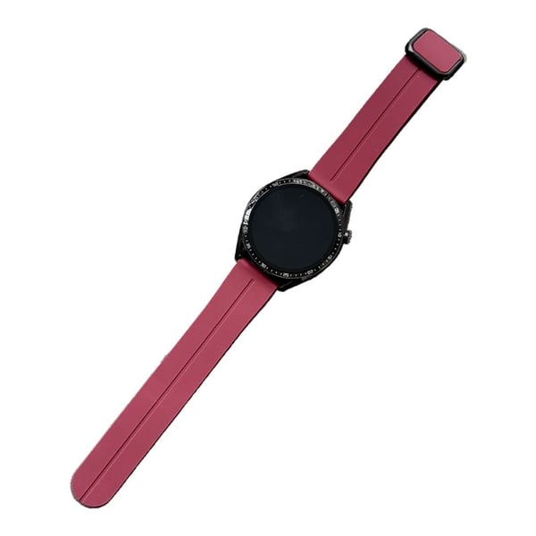 Samsung Gear S3 Classic / Garmin Vivoactive 4 magnetisk silikonarmbånd 22 mm - Vinrød
