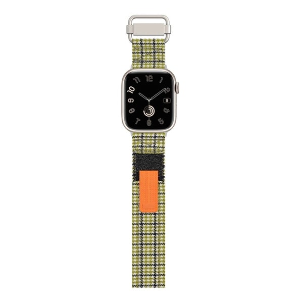 Apple Watch Series 49mm - 45mm - 44mm - 42mm Universal Nylon Watchband - Grønne Rutenett