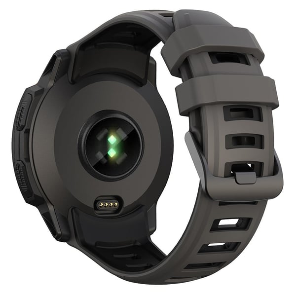 Garmin Instinct 2X silikoneurremme med to farver - Kulsort + Sort