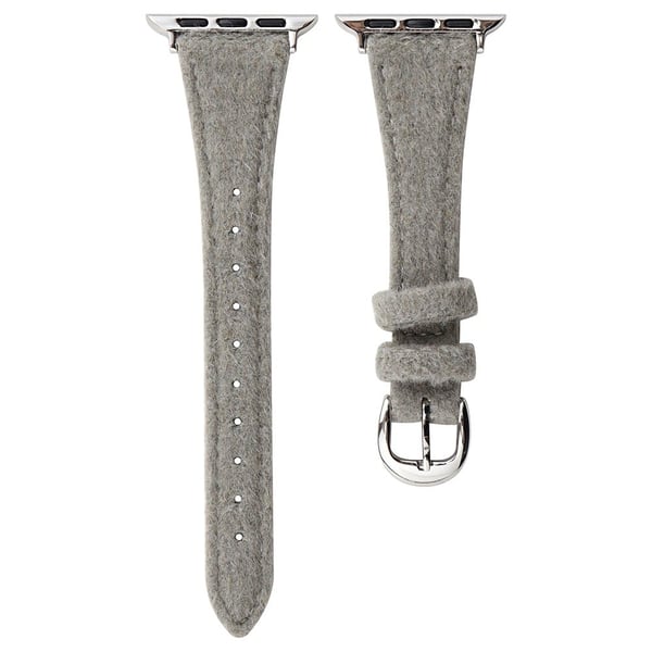 Apple Watch Series 49mm - 45mm - 44mm - 42mm Universal Slim Woolen Watch Strap - Grå