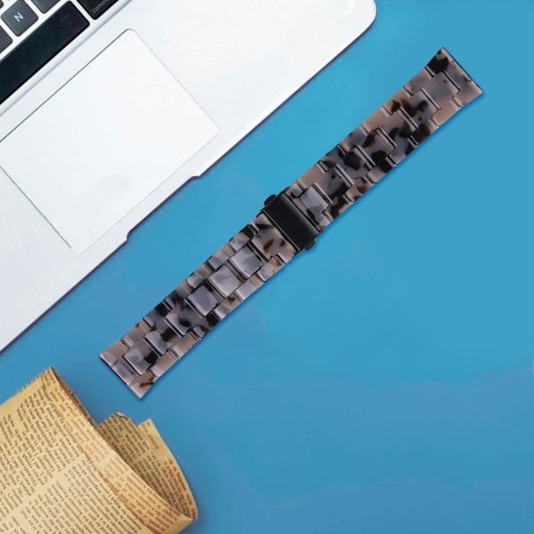 Donerton Smart Watch Erstatningsklokkebånd Vanntett harpiksarmbånd - Blekk Grå