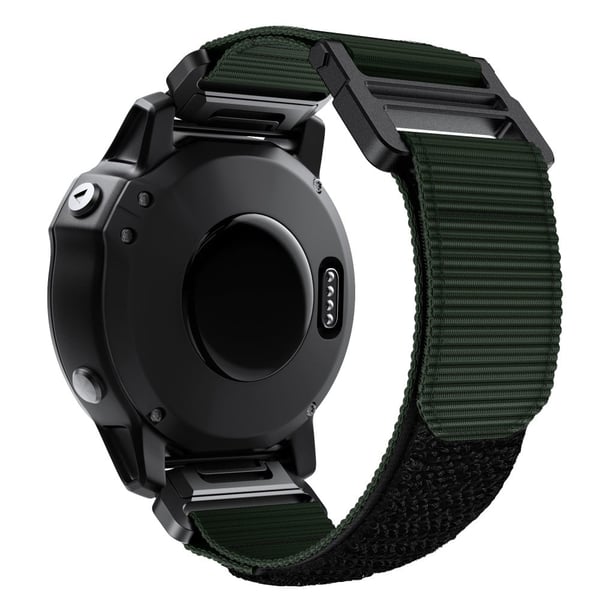 Garmin Fenix 7X / 7X Pro / 6X QuickFit 26mm Nylon Loop justerbart armbånd - Militærgrønn
