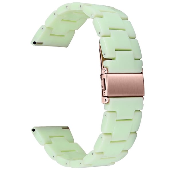 FITVII Resin Watch Band Vanntett erstatningsklokkerem - Avokadogrønn
