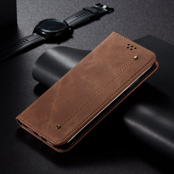 Jeans Samsung Galaxy A13 5G / Samsung Galaxy A04s flip etui - Kaffe