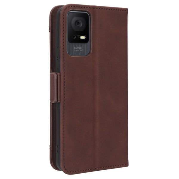 Lommebok-etui i moderne skinn-design TCL 405 / TCL 406 / TCL 408 - Brun
