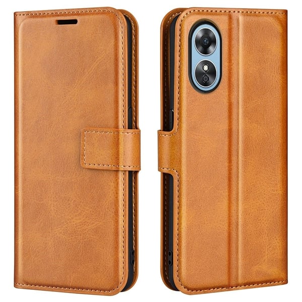 Oppo A17 / Oppo A17k læderetui med pung - Gul