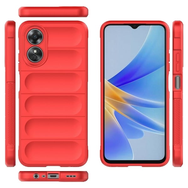 Deksel med mykt grep for Oppo A17 - Rød