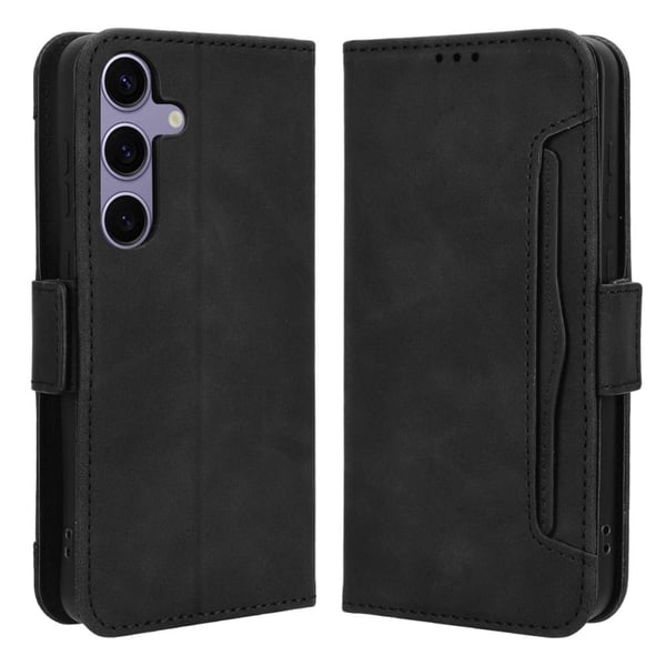 Lommebok-etui i moderne skinn-design Samsung Galaxy S24 - Svart Lommebok-etui i moderne skinn-design Samsung Galaxy S24 - Svart