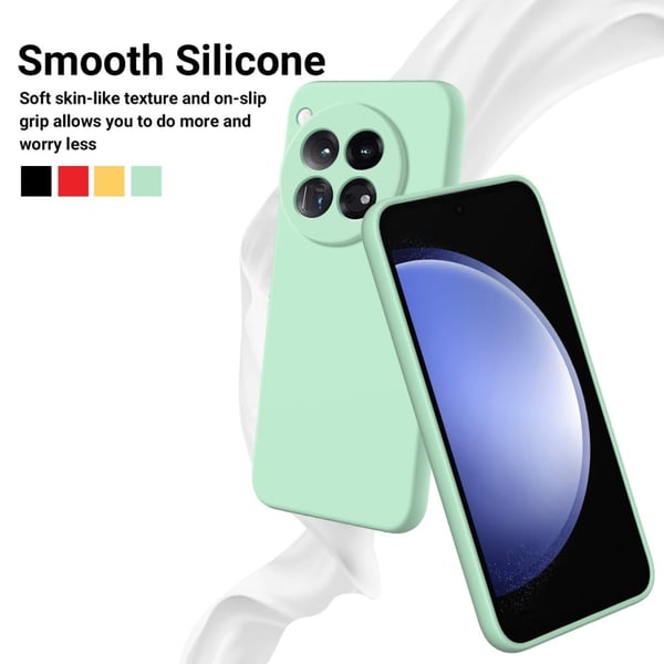 Matte Liquid OnePlus 12 silikone cover - Grøn