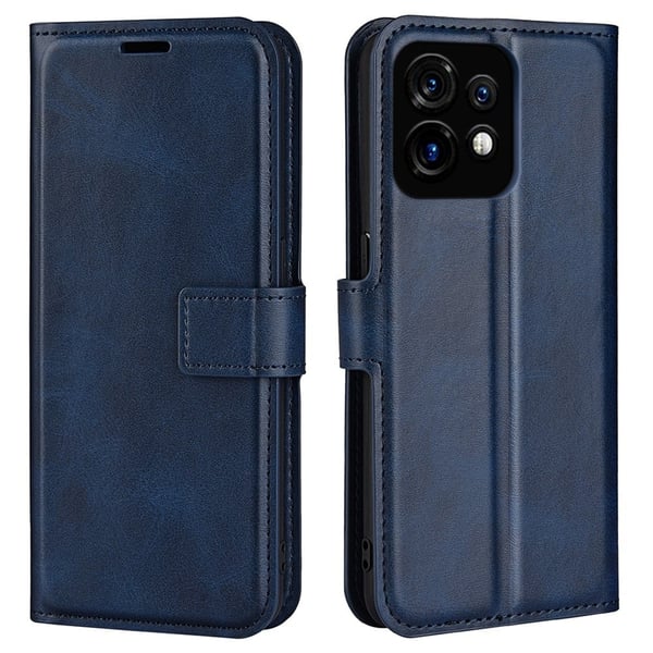 Skinn-etui i lommebok-stil for Motorola Moto X40 / Motorola Edge 40 - Blå