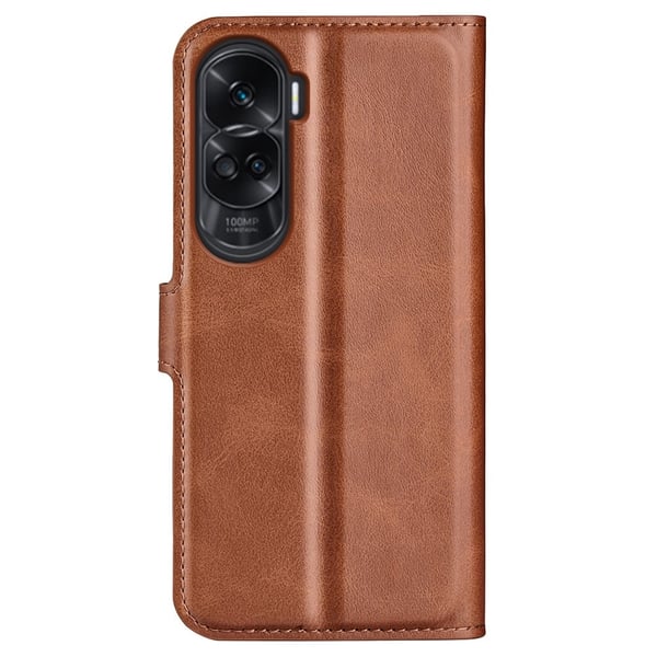 Skinn-etui i lommebok-stil for Honor 90 Lite / Honor X50i - Lysebrun