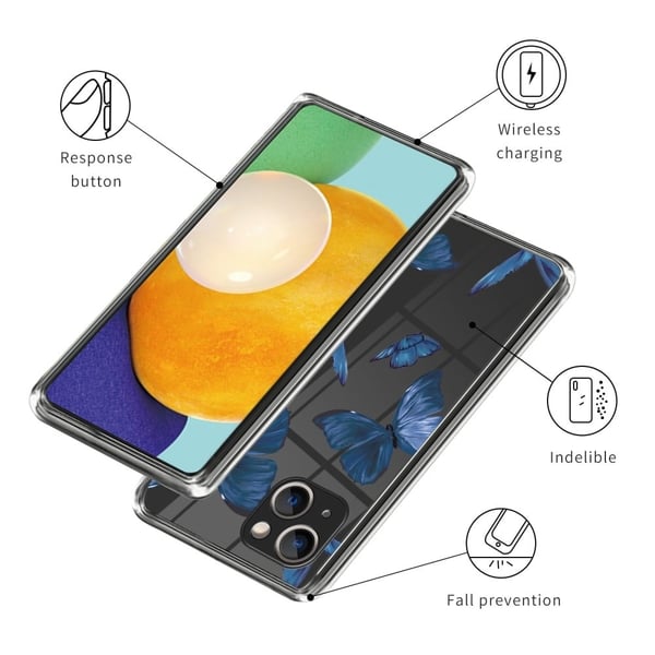 Deco iPhone 15 Plus deksel - Blå Sommerfugler