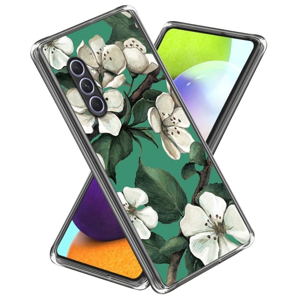 Deco Samsung Galaxy A54 deksel - Hvite Blomster