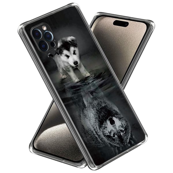 Deco iPhone 15 Pro deksel - Hund Og Ulv