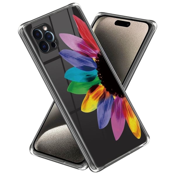 Deco iPhone 15 Pro deksel - Fargerik Blomst