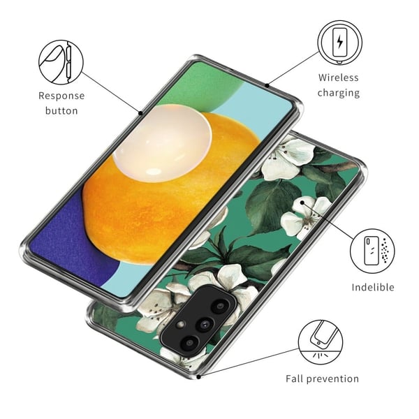 Deco Samsung Galaxy A15 cover - Hvide Blomster