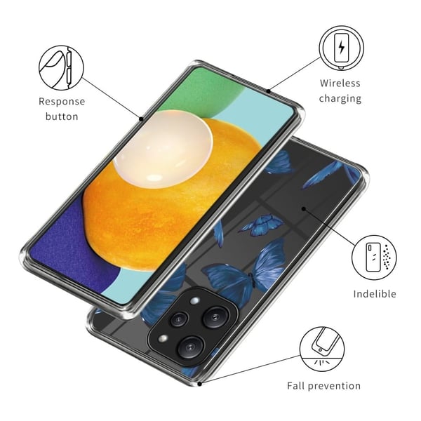 Deco Xiaomi Redmi 12 / Xiaomi Poco M6 Pro deksel - Blå Sommerfugler
