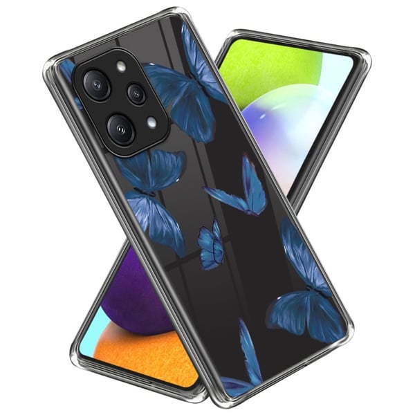 Deco Xiaomi Redmi 12 / Xiaomi Poco M6 Pro deksel - Blå Sommerfugler