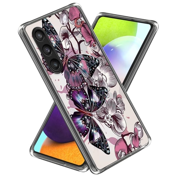 Deco Samsung Galaxy S23 FE deksel - Lilla Sommerfugler Deco Samsung Galaxy S23 FE deksel - Lilla Sommerfugler