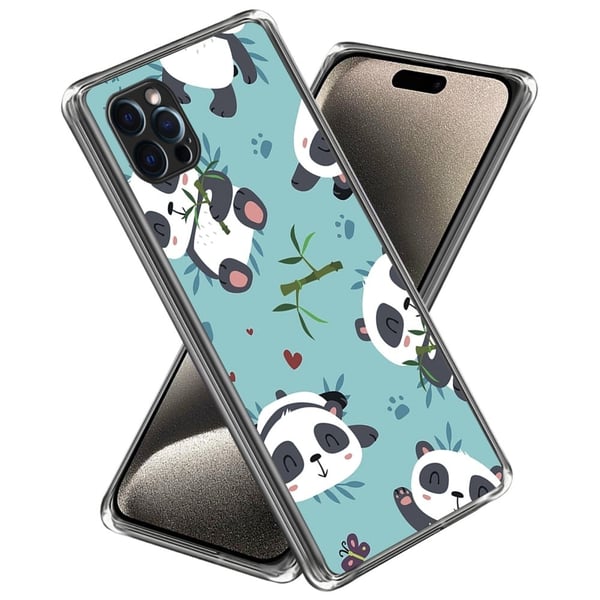 Deco iPhone 15 Pro deksel - Søte Pandaer