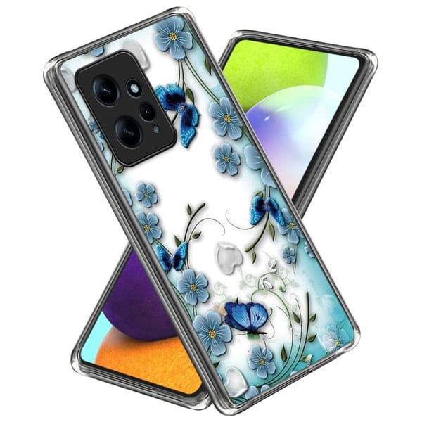 Deco Xiaomi Redmi Note 12 deksel - Sommerfugl Og Blomst