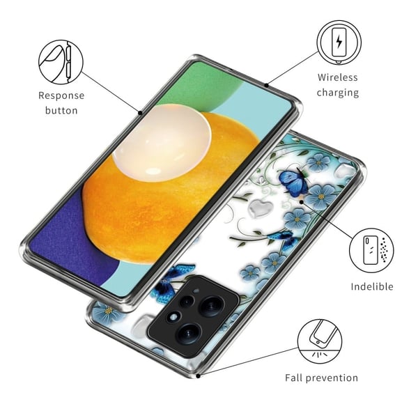 Deco Xiaomi Redmi Note 12 deksel - Sommerfugl Og Blomst
